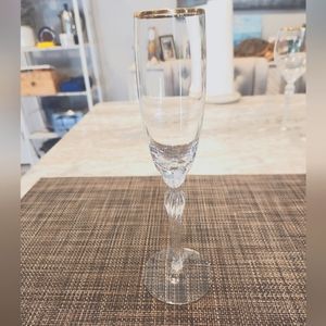 Lenox Monroe gold trim Champagne flutes